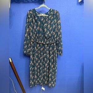 DR2 Teal Paisley Print Dress